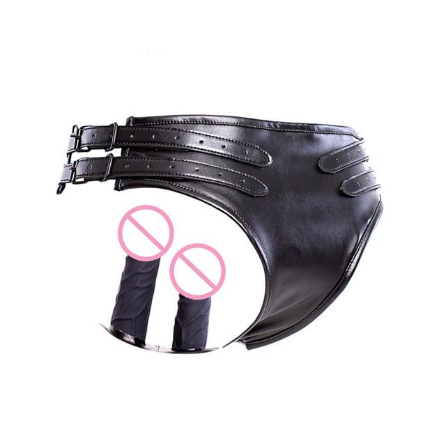 Buttplug Anal Plug Silicone Sex Toys Leather Panties Inside Dildo Chastity Pants Bdsm Bondage Restraint Vibrating Chastity Belt