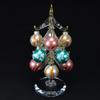 Four Cart Cute Handmade Glass Crafts [Pastel Tree] X 6-Piece Set
