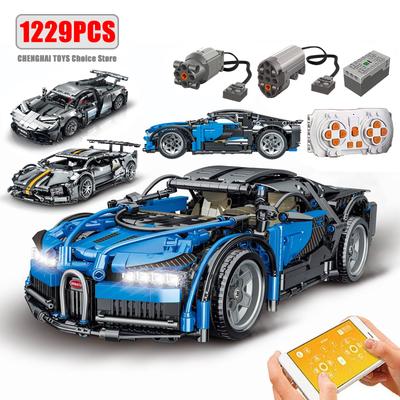 Technische APP Fernbedienung Motorleistung Sportwagen Bausteine Steine Geschwindigkeitsrennen Supersportwagen Sets Spielzeug für Kinder Modelle Geschenke