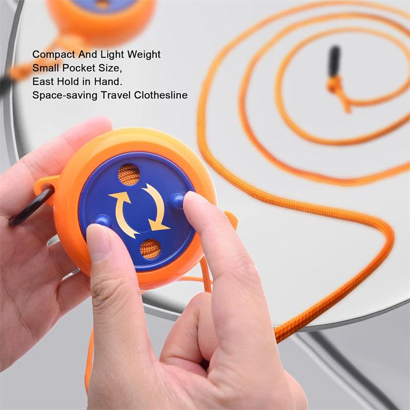 8M Clothesline Laundry Drying Rope Retractable Clothesline Outdoor Washing Drying Line with 20 Windproof Clothespins 10 Stoppers