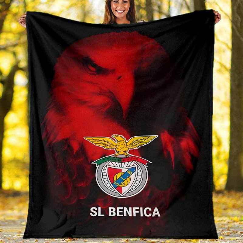 1pc B-Benfica Theme Blanket - Digital Print, Polyester, Cozy for All Seasons, Perfect for Outdoor, and Travel