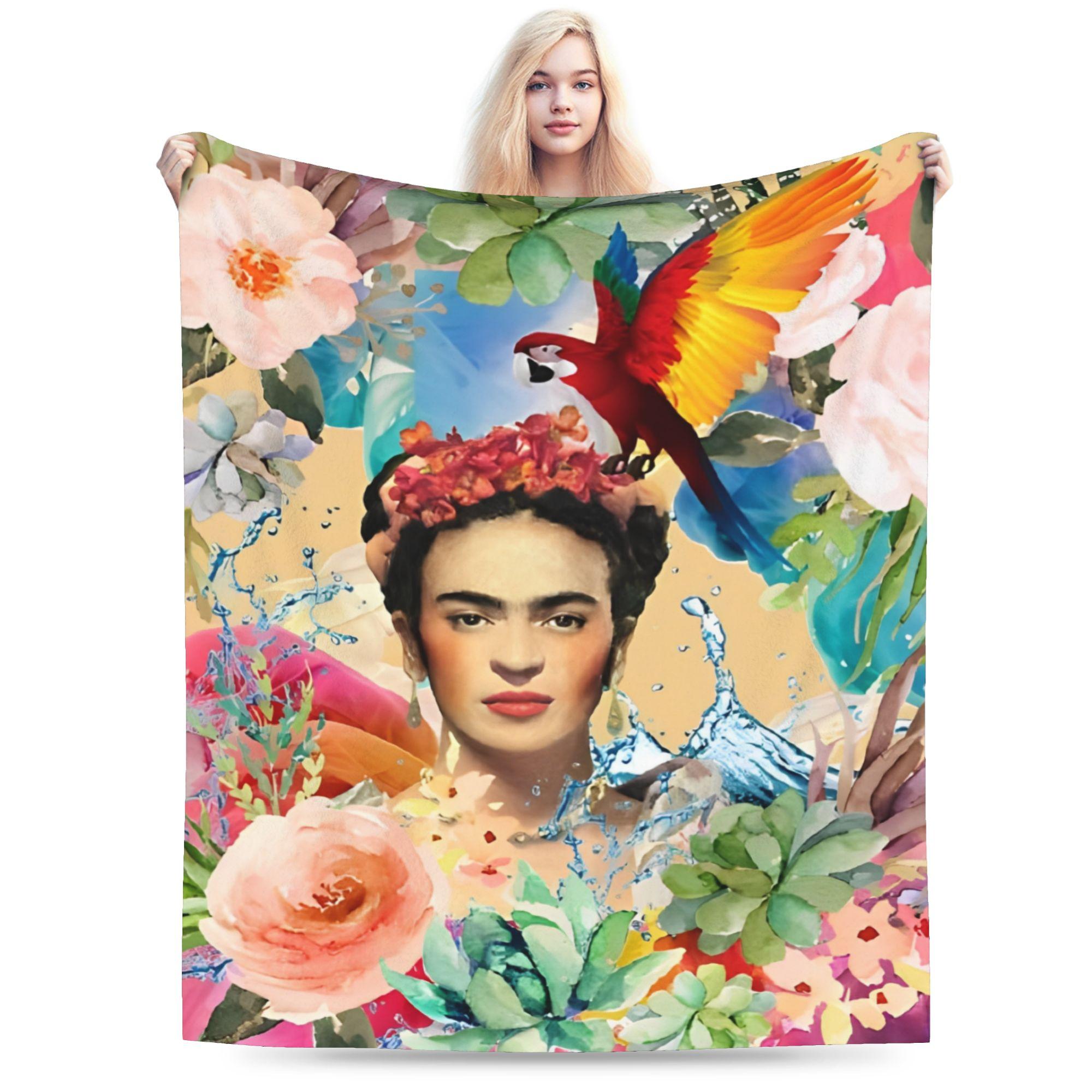 

Fridaes Kahloes Merch Blankets Soft Coral Fleece Plush Throw Blanket Comfortable Quilt 30x40in