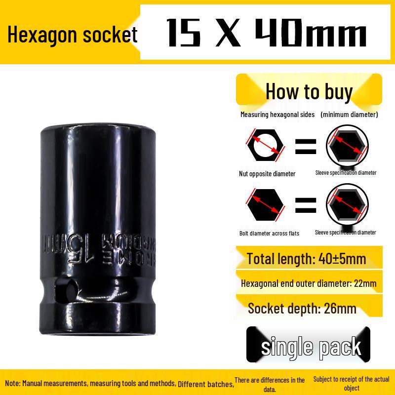 Electric Drill and Air Wrench Socket Set 1/2 Hex, 8-32mm