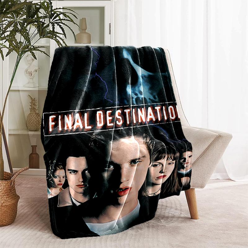 1pc Blanket Final Destination Bloodlines1 Print Design, Lightweight Blanket for Sofa, Bed- Soft &Warm, Gift for All Seasons Like Christmas, Halloween