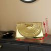 Handbags for Women   Gold Luxury Designer Brand Handwoven Noodle Bags Leather Pulled Hobo Silver Evening Clutch Chic