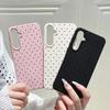 Coque de téléphone à pois Ins pour Samsung A56 5G A16 A17 A55 A36 A53 A35 A34 A06 A07 A26 A05S S25 Ultra S24 FE S23 Housse en silicone