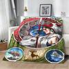 3D P-Princess Cartoon The M-MononokeE Flannel Blanket Soft Throw Blanket Art For Home Decor Bedroom Bed Sofa Picnic Kids Gifts