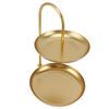 Dessertständer, Obstständer, rund, 2-stöckig, Eisen, Displayhalter für Party, Hochzeit, Geburtstag, Zuhause, Gold
