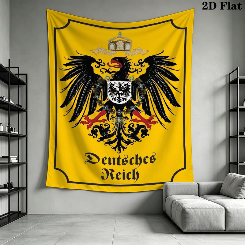 German Empire Wall Tapestry Aesthetic Wall Hanging Printed Fabric Blanket Decorative Tapestries for Bedroom Living Room Home Decor