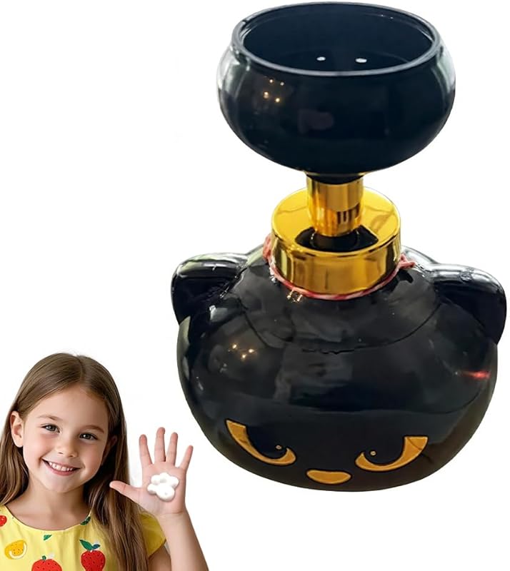 Paw Print Foam Soap Dispenser - Creates Cat Claw Shaped Bubbles, Manual Foam Pump Bottle for Bathroom & Kitchen OneSize