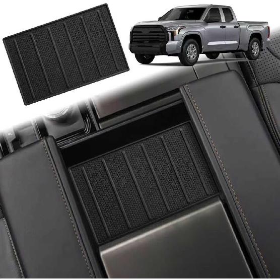 Center Console Tray Liner for Toyota Tundra Accessories -2025 2026 for Sequoia -2025 2026 Console Organizer Liner Anti-Slip Silicone (1 Piece) 2022+ Toyota Tundra & 202