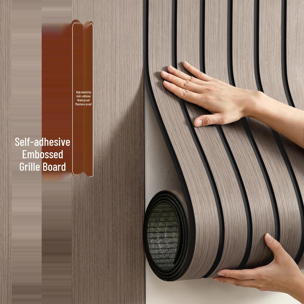 3D Concave-Convex Grille Wall Sticker: Self-Adhesive Decorative Panel for TV Background