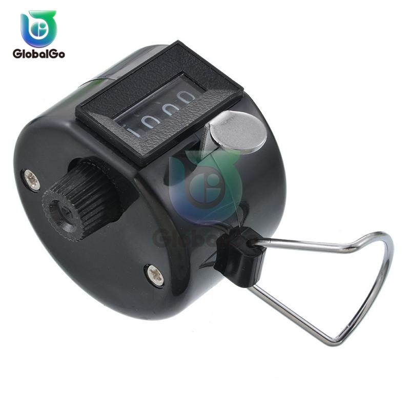 4 Digit Number Counters Hand Finger Mechanical Manual Counting Tally Clicker Timer Outdoor Sport Golf Soccer Counter Key Ring