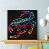 DIY diamantová malba Barevná sada křížkového stehu Scorpion Umělecká mozaika Diamantová malba Plný kruh/čtverec Diamantové domácí dekorace