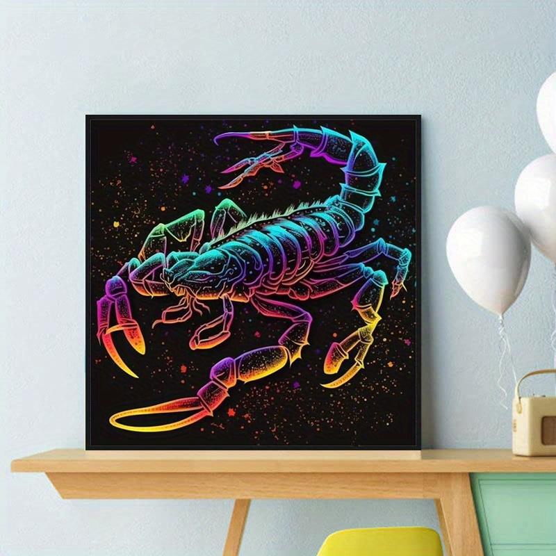 DIY diamantová malba Barevná sada křížkového stehu Scorpion Umělecká mozaika Diamantová malba Plný kruh/čtverec Diamantové domácí dekorace