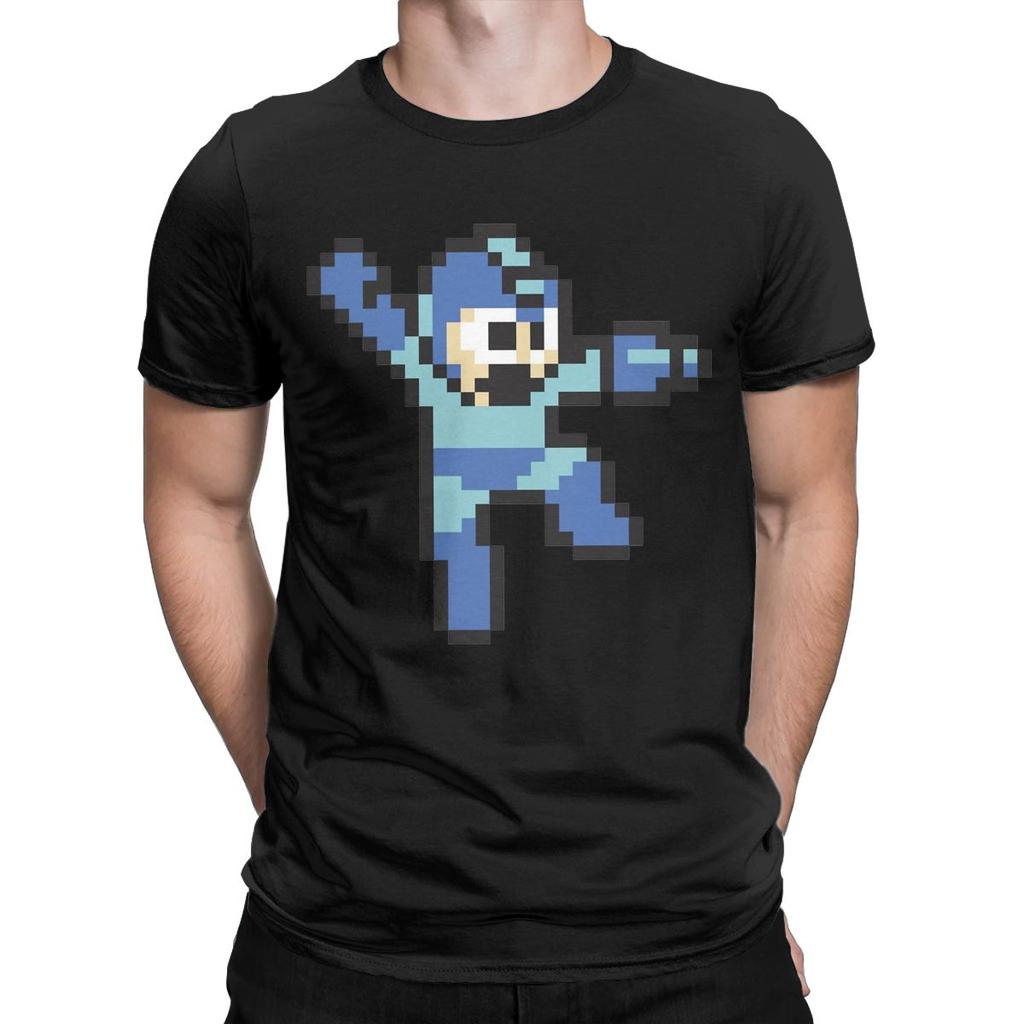 Megaman Jump'n Shoot T Shirts Men 100% Cotton Novelty T-Shirts Round Collar Tee Shirt Short Sleeve Tops Plus Size
