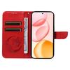 Für Honor 400 5G (Global) Case Schmetterlingsmuster PU-Leder Folio Flip Handyhülle - Rot