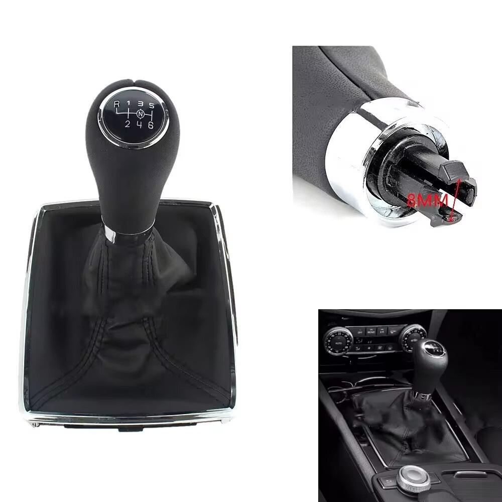 Car 6 Speed Gear Shift Knob Boot For Mercedes Benz W204 C180 C200 C280 C63 C300