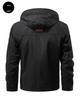 Herren Winddichter Parka mit abnehmbaren Ärmeln: Frühlings-/Herbst-Jacke mit mehreren Taschen, lockerer Schnitt, Übergröße, Freizeit-Arbeitskleidung