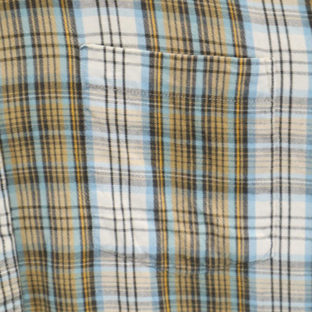 ARROW 80s vintage Check Pattern Long sleeve Cotton shirt XL white Men's Used