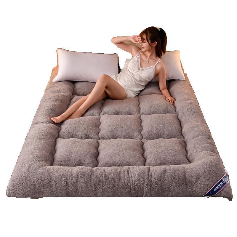 Lamb Wool Home Mattress Winter Thickened Warm Tatami Plush Cushion Bedroom Dormitory Hotel Single and Double People Padded Quilt