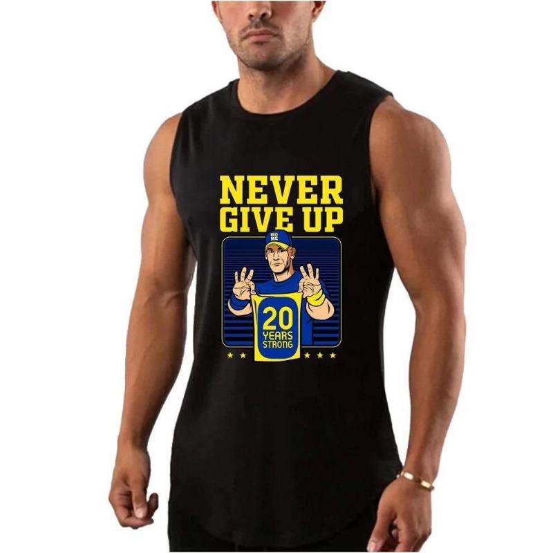 

Летний топ с круглым вырезом и 3D-принтом рестлера Джона Сины, модная повседневная безрукавка, мужские футболки 3XL