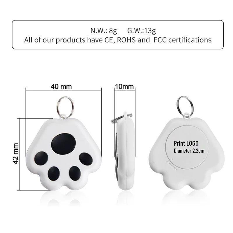 Smart Bluetooth Cat Paw Anti-lost Key and Wallet Finder with Two-way Positioning.