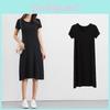 Plus Size Women's Summer Modal Short Sleeve Long T-shirt Casual Dress For Effortless Style