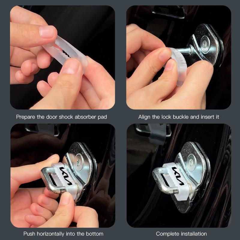 AEJ1 Car Door Shock Absorber Pad Door Lock Protection Gasket For KIA K3 Sportage Carnival K5 Seltos Pegas KX1 EV5 Sonet EV6 K4 EV3