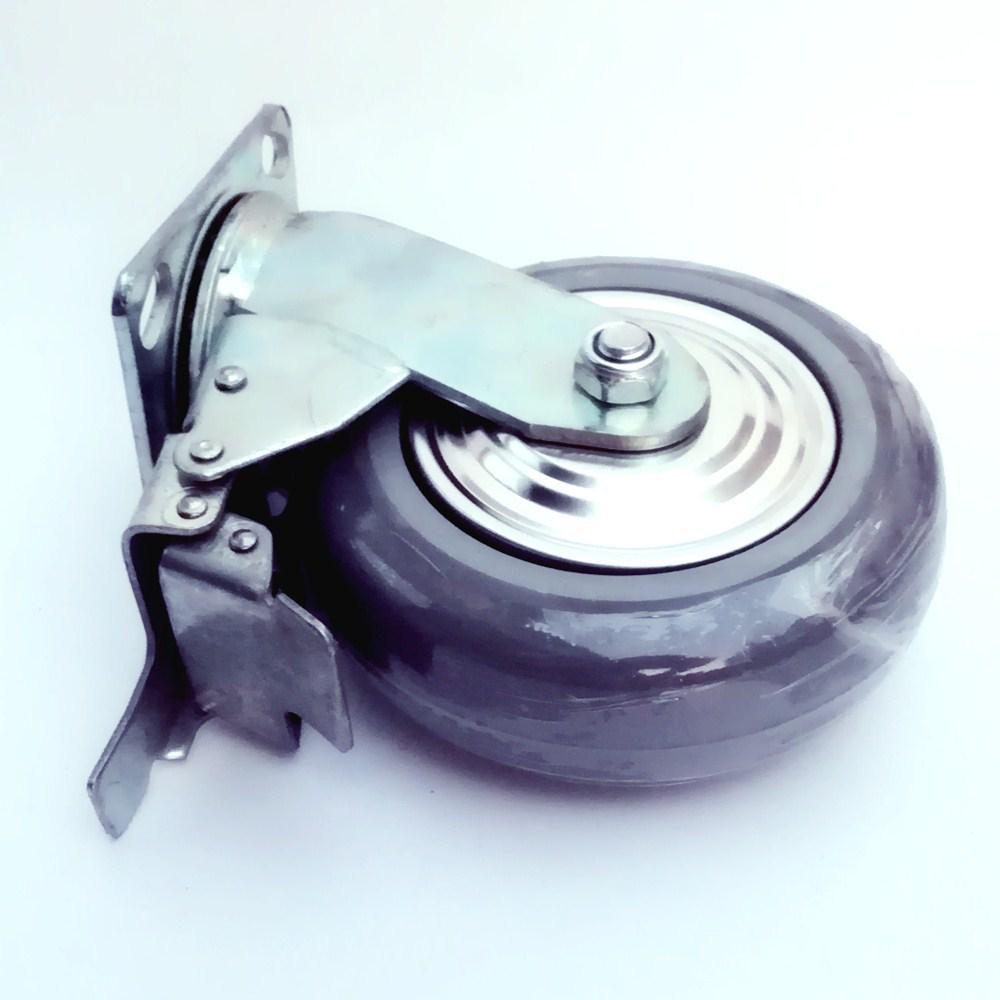 Gray Heavy Duty Silent Swivel Rubber Caster Wheel