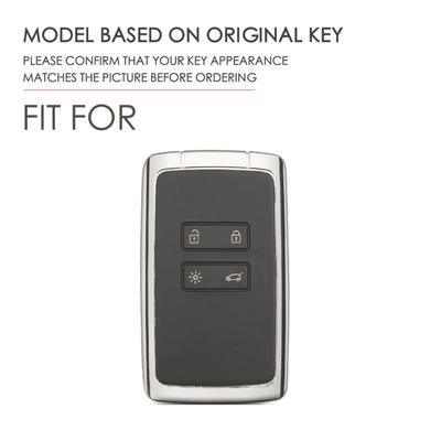 Leder-Autoschlüsseletui für Renault Captur Koleos Kadjar Zoe Arkana Espace Clio Megane Grand Scenic Sandero Dacia Duster Karte
