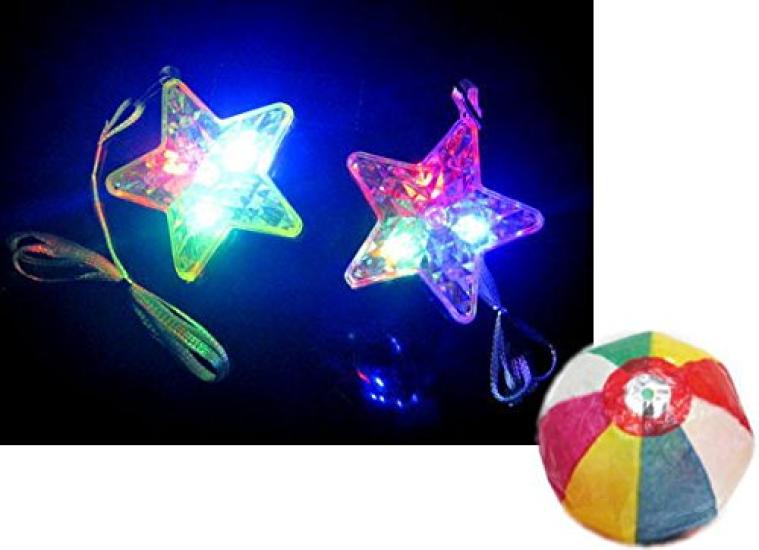 Diamond Star Pendant Set with Fun Goods [Light-up Toy] (36 pieces) / (Paper Balloons)