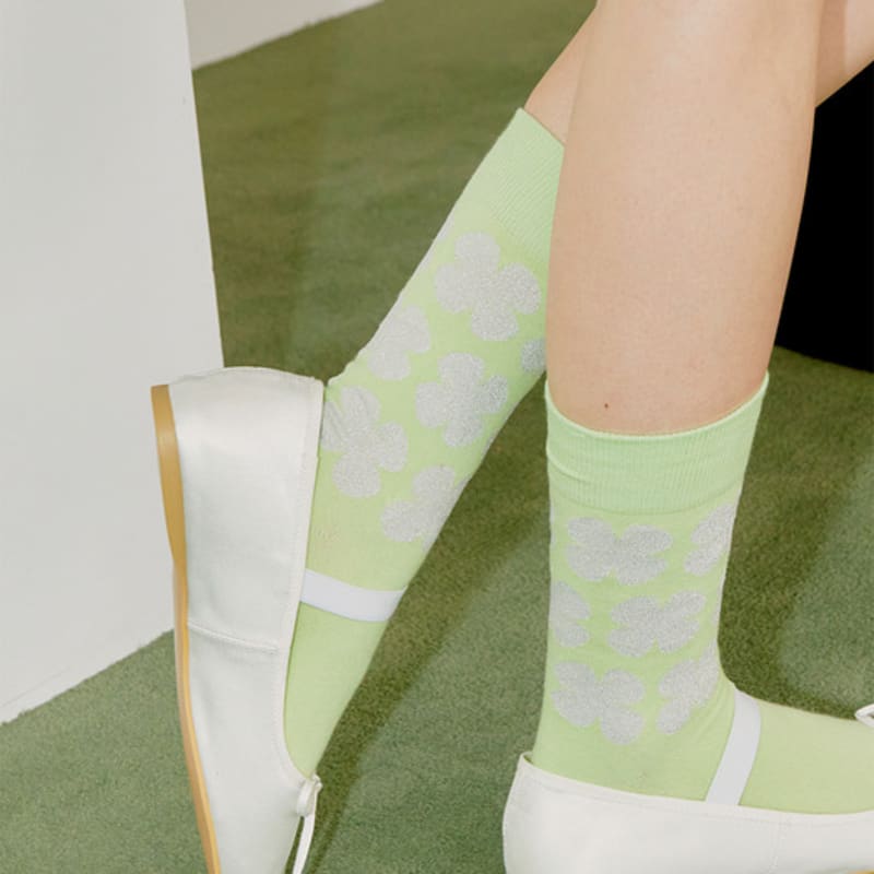 

MONTH IN MONTH OUT glitter clover_LIME&SILVER Lime & Silver Glitter