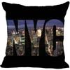 Individuelle New York City Quadratische Kissenhülle Individuelle Reißverschluss-Kissenbezughülle 45X45cm(Eine Seite)
