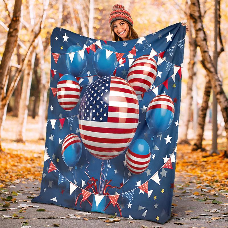 1pc American flag design blanket, al season lightweigh Poster blanket home office outdoor nap multifunc Poster blanketional blanket