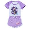 5625 Kids Girls Lily Lovebraids Print T-shirt Shorts Tracksuit Sets