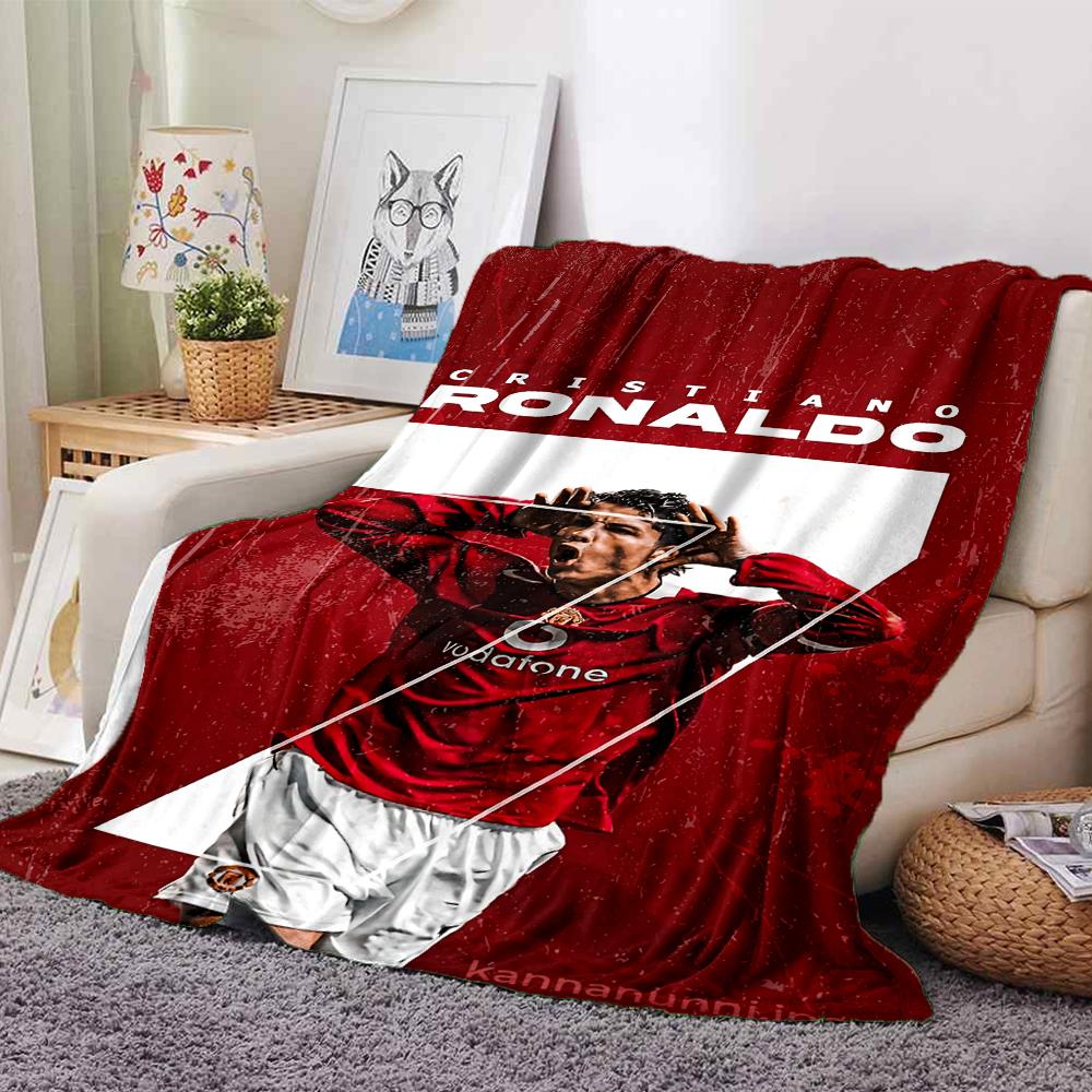 Soccer Player Action Blankets Flannel Printed Breathable Warm Throw Blanket for Home Office Bedspreads 0708a147