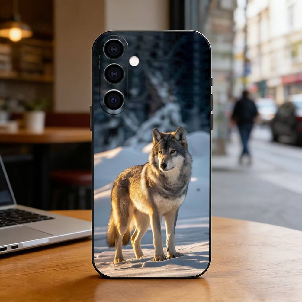 Wolf Animals Cool Phone Case For Samsung Galaxy A73,A72,A71,A70,A53,A52,A51,Soft Silicone Black Cover
