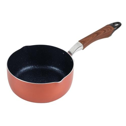 Pearl Metal 18cm Yuhira Saucepan with Marble Diamond Coat, Induction Compatible, Smart Choice HB-6014