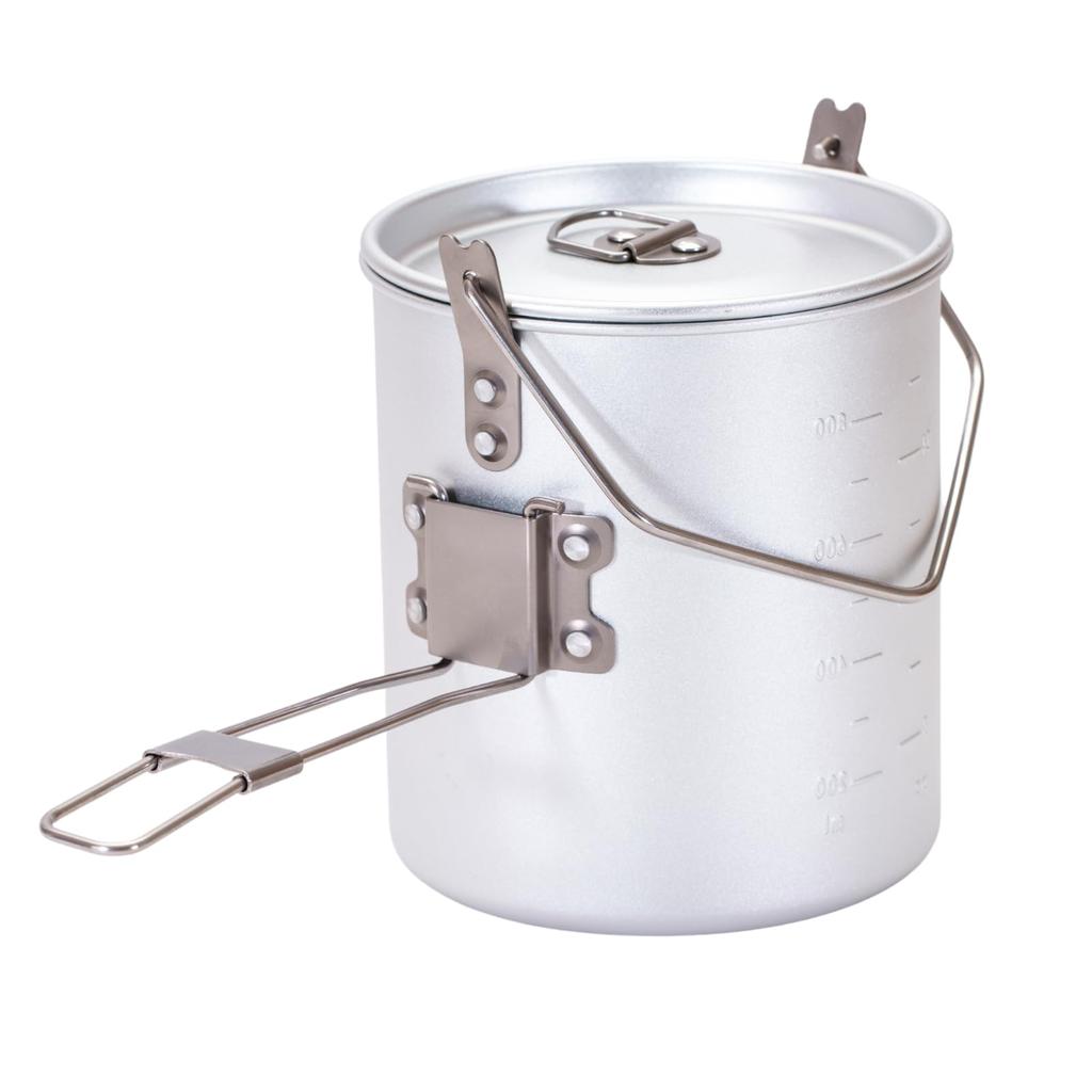 FIREMAPLE Frost Hliníkový hrnec 900 ml Lehký venkovní vařič s víkem Kompatibilní s vařením na dřevě a otevřeném ohni Včetně úložné tašky UL