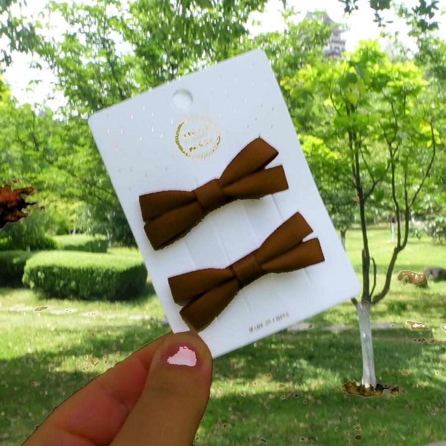 2Pcs/Set Hair Bow Clips For Girls Baby Kawii Barrettes Cute Haar Accessoires Kids Colored Ribbon Hairpins Children Hairgrip Hot