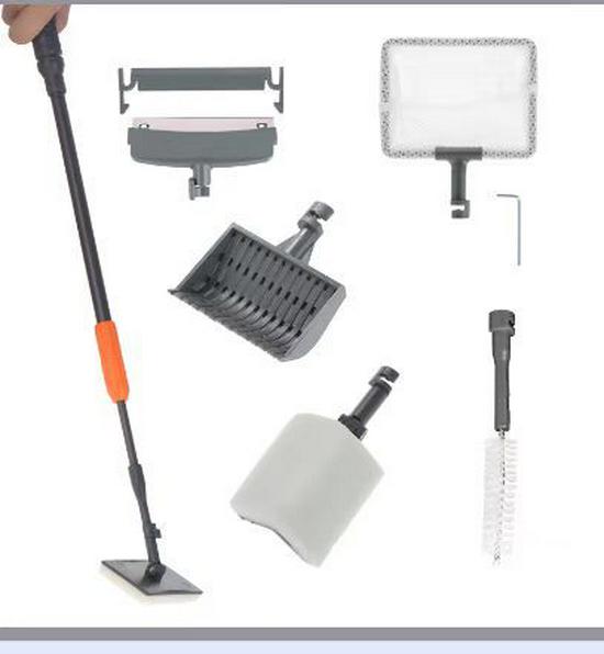 5-Piece Fish Tank Cleaning Kit with Algae Scraper & Siphon Tube
