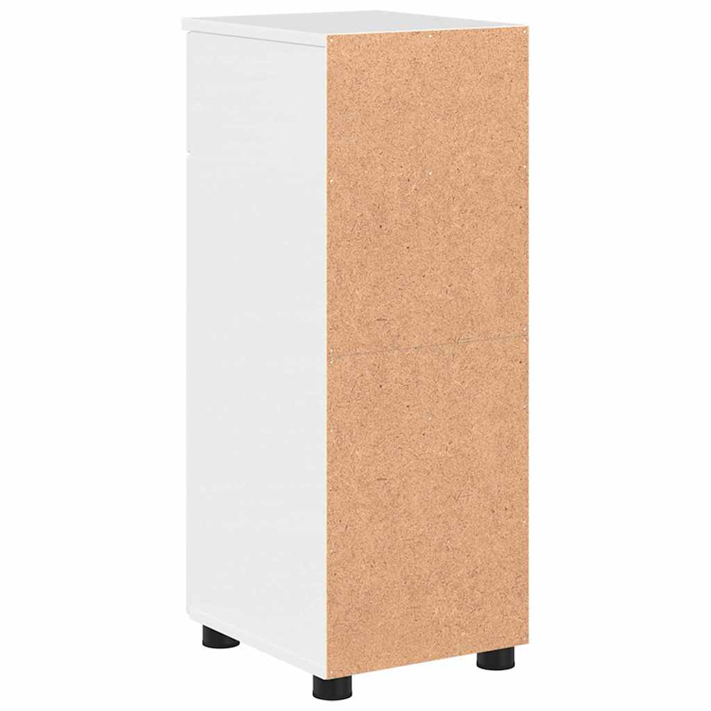 Bathroom Cabinet with Drawers Glossy White 30 X 35 X 80 Cm