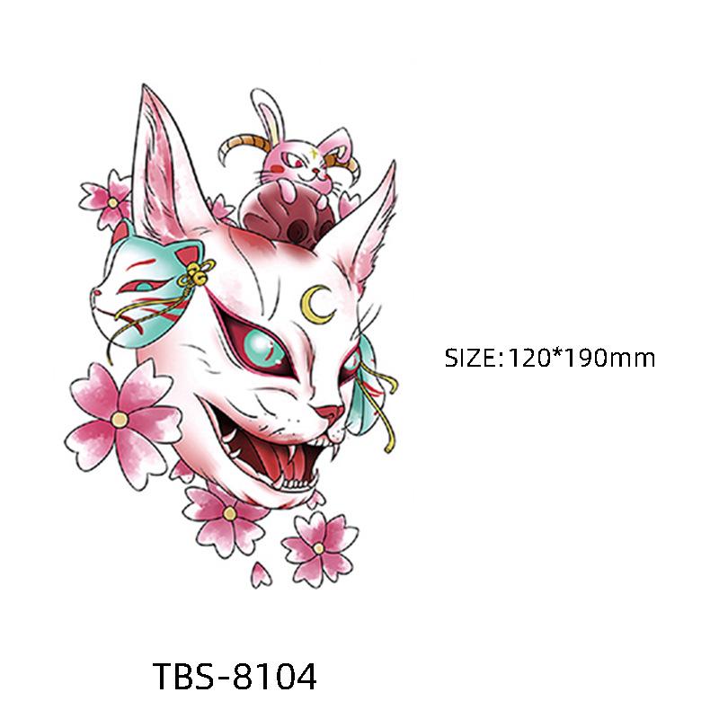 Waterproof Semi-Permanent Black & White Totem Flower Tattoo Stickers