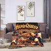 Heroquest Game 90s Flannel Blanket Retro Card Super Warm Throw Blanket for Outdoor Airplane Travel Bedspread Sofa Bed Cover