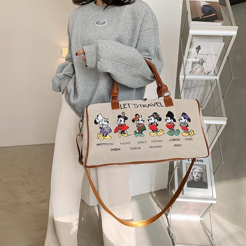 Handbag Women's Large-capacity Going Out Lightweight Travel Bag One Shoulder Oblique Span Canvas Bag Leisure Sports Bag