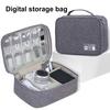 Cable Storage Bag Earphone Charger Organizer Large Capacity Zipper Closure Waterproof