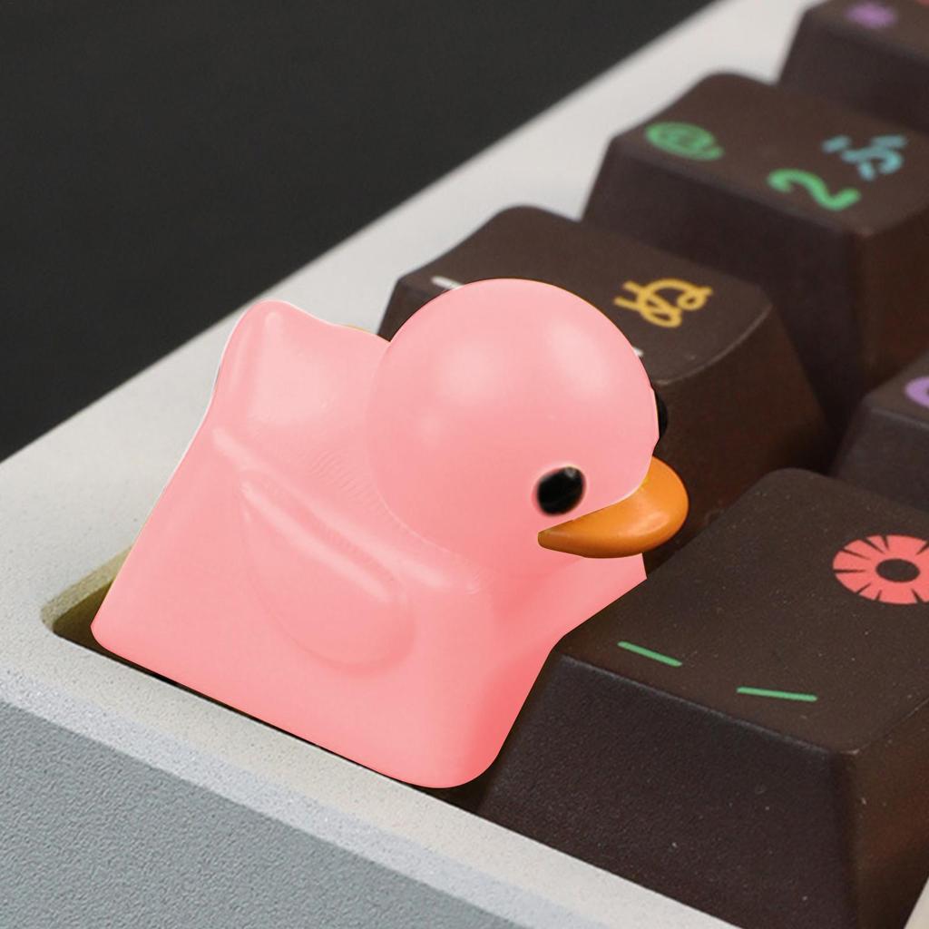 Cute Yellow Duck Resin Keycaps Single Keyboard Key Ca Cover Cartoon Decor Game Accessories Tension Relief Toy Replacement Parts