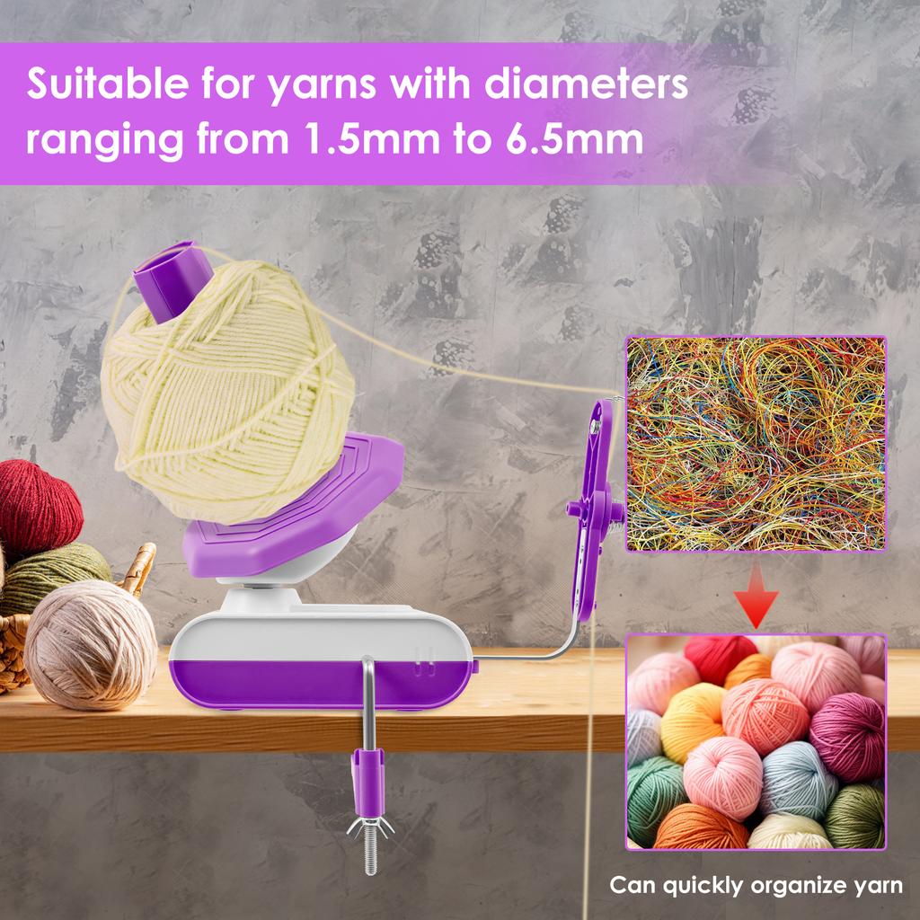 Electric Yarn Ball Winder Yarn Dispenser Yarn Roller Cake Winder DIY Crafts for Crocheters Knitters Crocheting Wool Collection