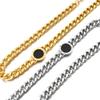 Trendy Roman Numerals Black Round Necklace Women Men Gold Silver Color Thick Chain Statement Necklaces Collares Jewelry